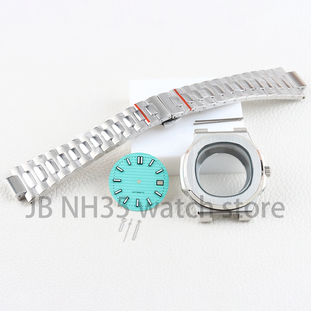 40 مللي متر ساعة حافظة 316L سوار الفولاذ المقاوم للصدأ ل تعديل نوتيلوس Nh35 Nh36 Nh38 حركة 29.8 مللي متر الطلب أجزاء ساعة مقاومة للماء