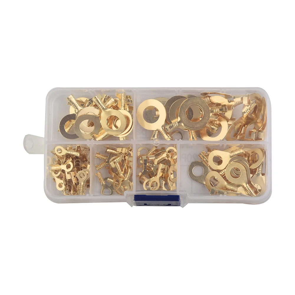 

Perfect for Home or Car Wire Connections 150pcs of Brass Ring Cable Lugs Copper Crimp Connector Wire Terminals