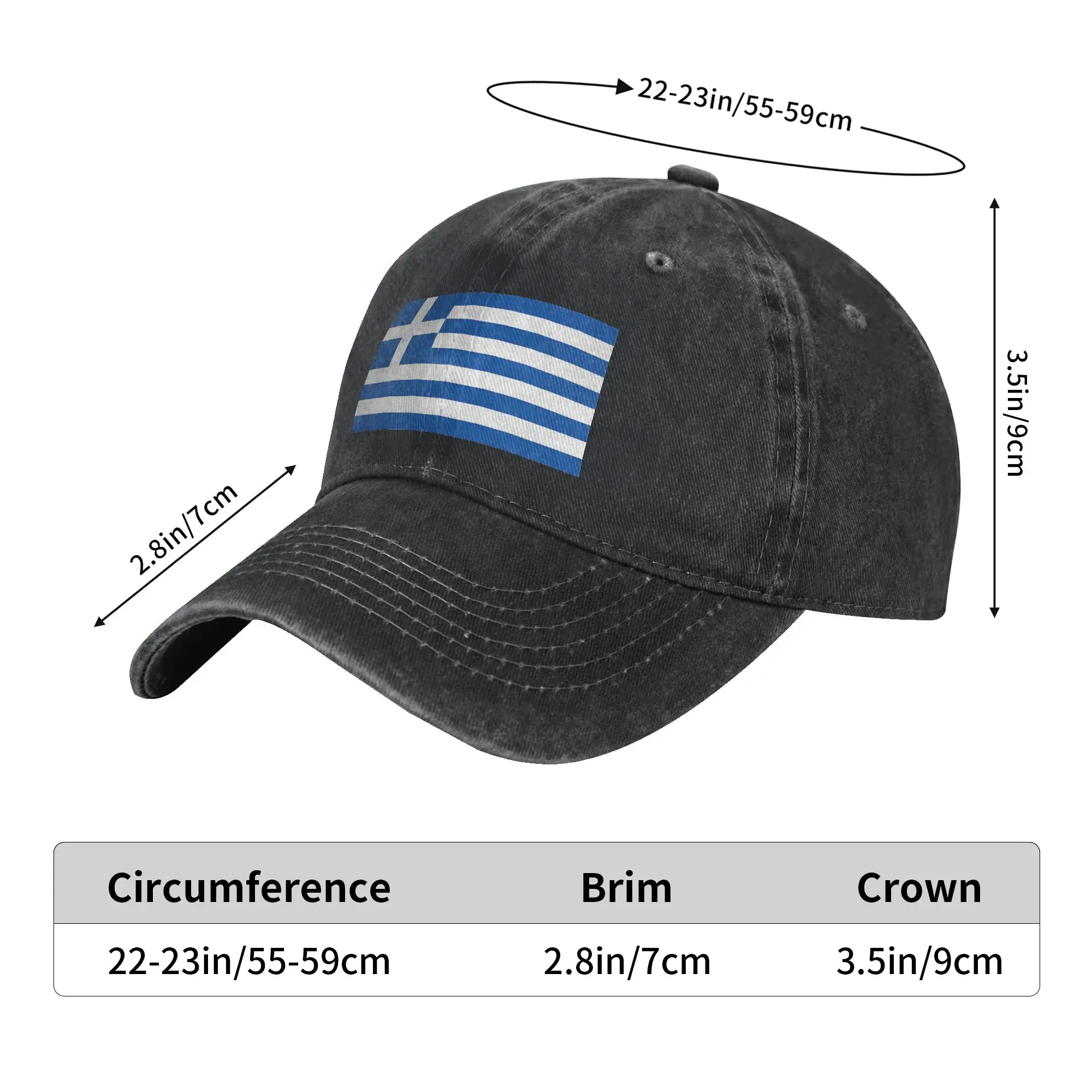 

Greek Flag Greece Hellas Hellenic Baseball Cap Sun Outdoor Gym Hot Sale Washed Hip Hop Hats Women Men Vintage Snapback Cap
