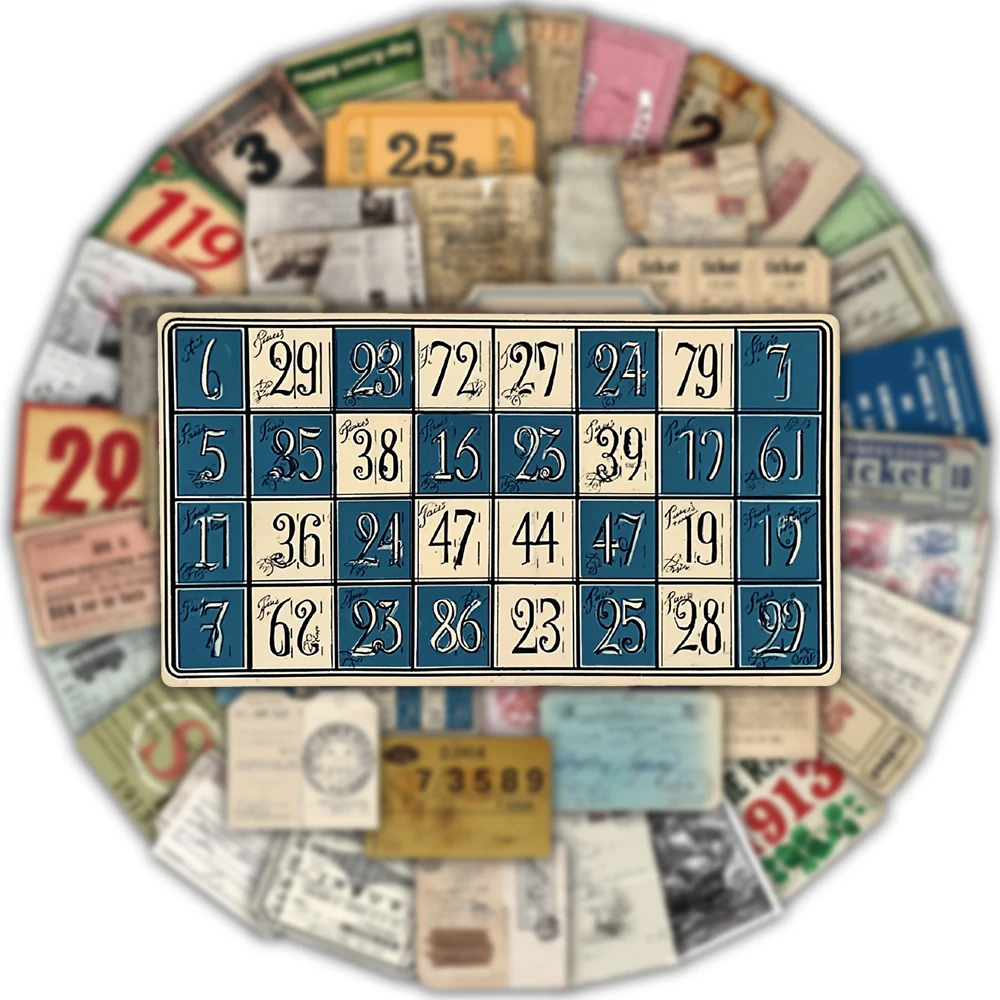 50 قطعة تصميم فني ريترو ملصق شخصية ختم نمط التذكارية جمع الديكور جراب هاتف سجل القصاصات كوب ماء هدية