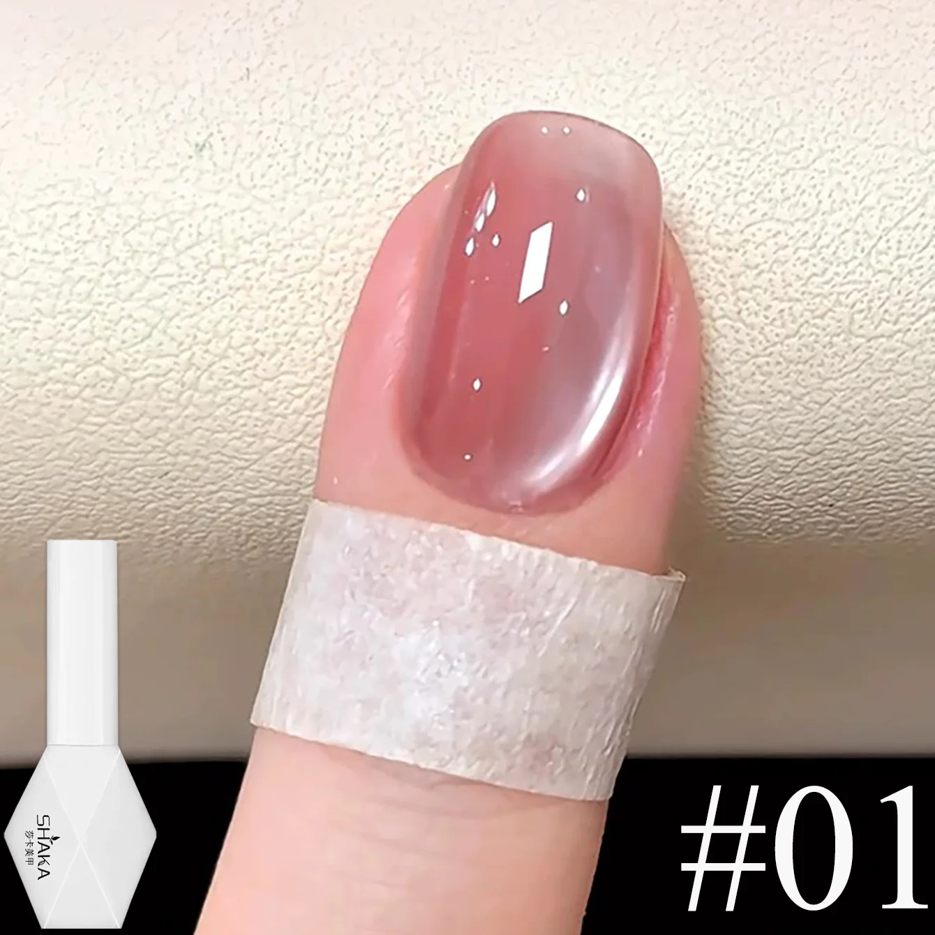 1-6 Stück SHAKA Sommer-Nägel Eis-Transparent Rosa Blau Rot Glasperlen Katzenauge Gel-Nagellack 2025 Aufhellender Beliebter Nagelsalon-Lack – Detail 3