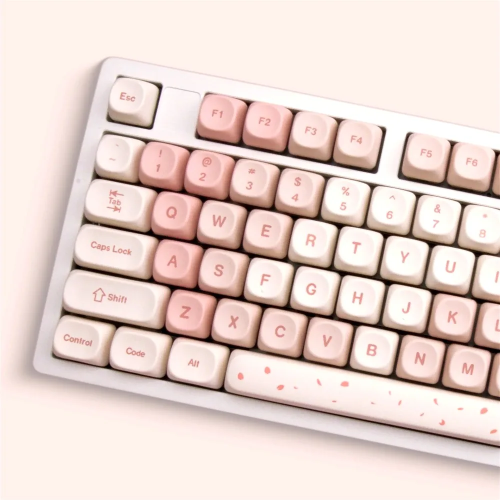 

Pink/Cherry Blossom Pink MOA Mechanical Keycaps PBT142 Keys Cute Wind Girls for 61/68/75/84/87/98/104/108 MX Switches