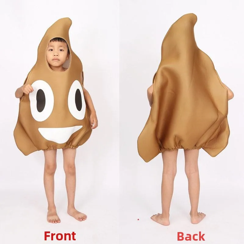 

Halloween Funny Costume Children's Set Adult Performance Clothes Big Shit Emotion Outfit Party Props Stage Performance Outfits