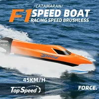 WLtoys WL915-A 45KM/H Rc Boat 2.4G Remote Control Speedboat Rechargeable Waterproof Cover Design Anti-collision Rc Boat