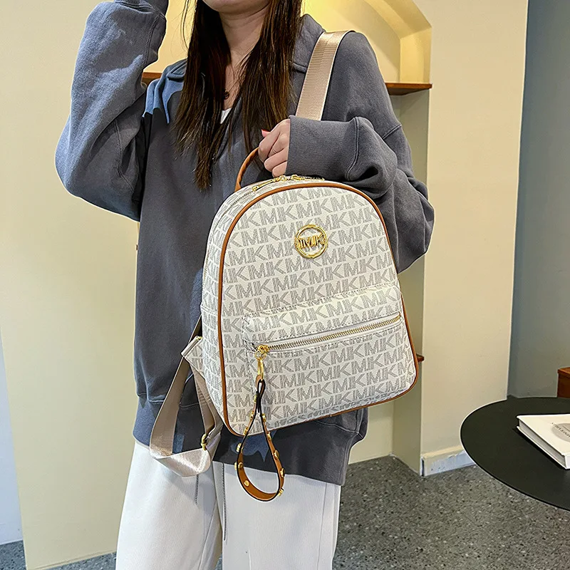 Zaino di lusso Vintage per donna borsa a tracolla a tracolla rotonda in pelle PU femminile pochette a mano borsa antifurto di grande capacitร