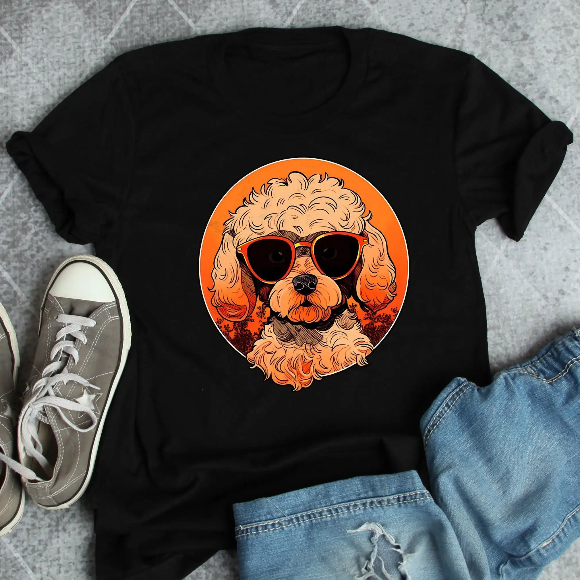 Cavapoo T Shirt Funny Tan Dog Lover Cute Cavoodle Doodle Poodle Mix Cross Pet Mom Dad