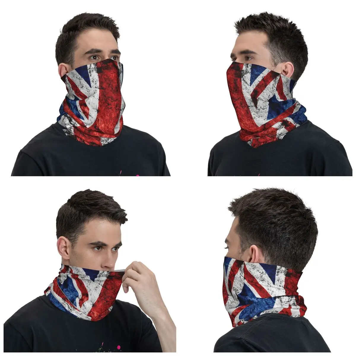 United Kingdom British Flag Bandana Neck Cover Printed Union Jack Balaclavas Face Scarf Multi-use Cycling Running Adult Winter