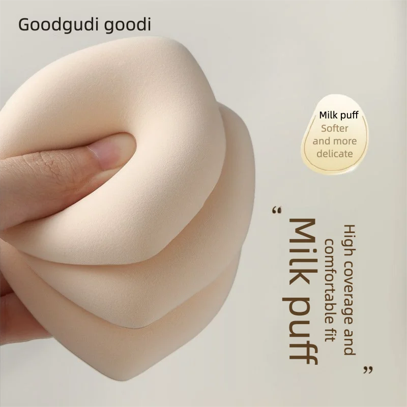 Gudi Milk Skin Mousse Cushion Puff, Non-absorbent, Specialized For Liquid Foundation, Ultra-soft Marshmallow Makeup Sponge,