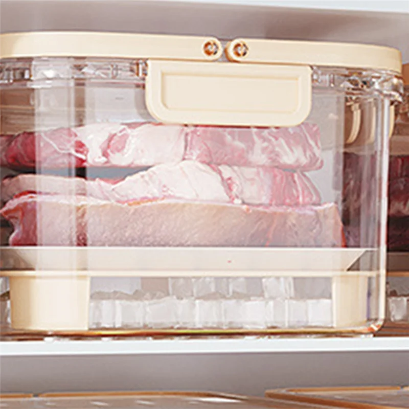 ABLQ Portable Refrigerator Fresh-Keeping Box,Large-Capacity Portable Crisper With Handle,Fruit Storage Containers For Fridge