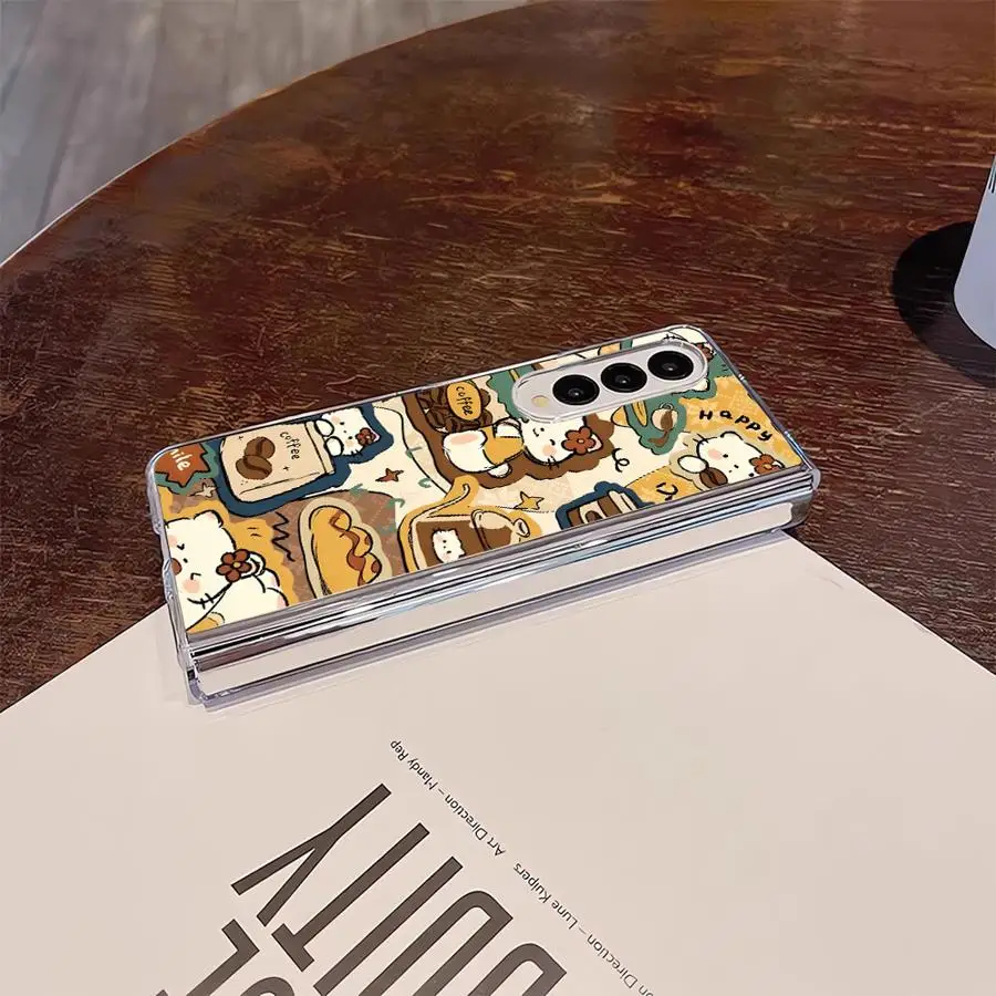 سانريو S جميلة مرحبا كيتي شفافة لينة غطاء الهاتف حقيبة لهاتف سامسونج غالاكسي ZFold7 ZFold6 ZFold4 ZFold5 Z أضعاف 7 6 5 4 3 #2
