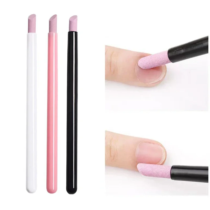 1/5PC Nägel Kunst Quarz Schleifen Stift Nagel Häutchen Schere Dead Skin Remover UV Gel Polnisch Maniküre stick Dateien Zubehör Werkzeuge