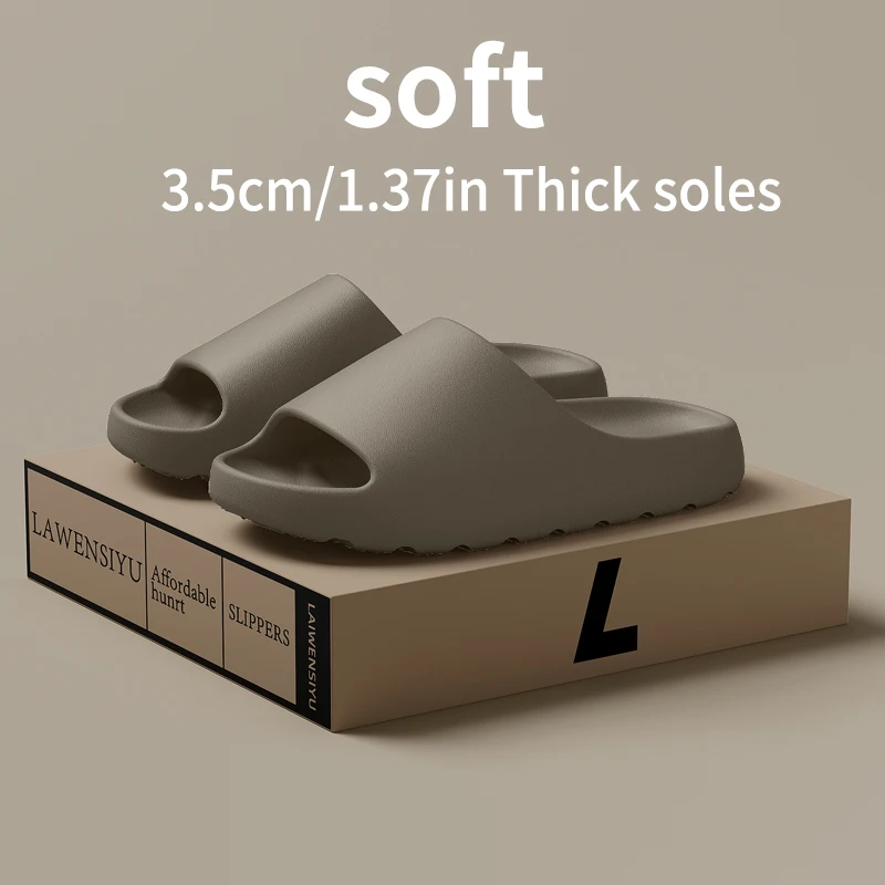 شباشب رجالية مضادة للانزلاق من مادة EVA، شباشب منزلية سميكة من الأسفل، مريحة وخفيفة الوزن للاستخدام الداخلي والخارجي