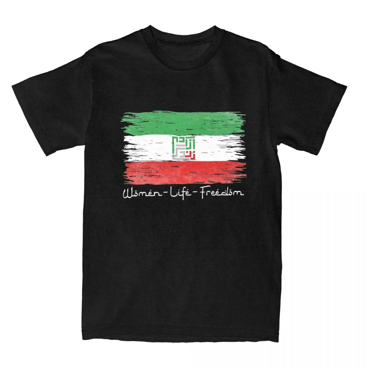 Iran Iranian Flag T-Shirt Beach Retro Streetwear T-Shirts Pure Cotton Novelty Tee Shirt For Couple Short Sleeve Pattern Tees