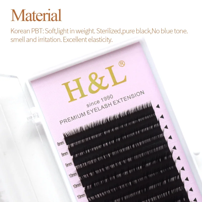 H&L SINCE 1990 16 row LC/LD/L+/L/M eyelashes, various curvatures to choose from, high-quality makeup tools lashes extension