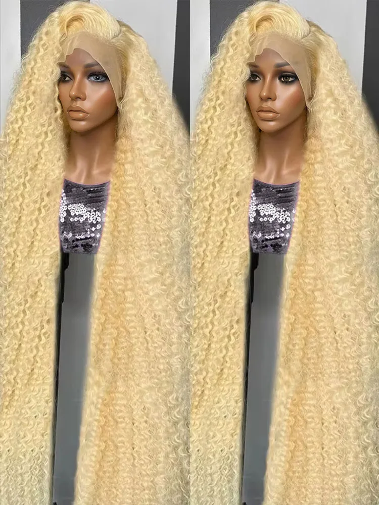 

Curly 613 Blond Deep Wave 13x6 Lace Frontal Wigs Human Hair 40 Inch Brazilian Colored Water Wave 13x4 Lace Front Wig For Women