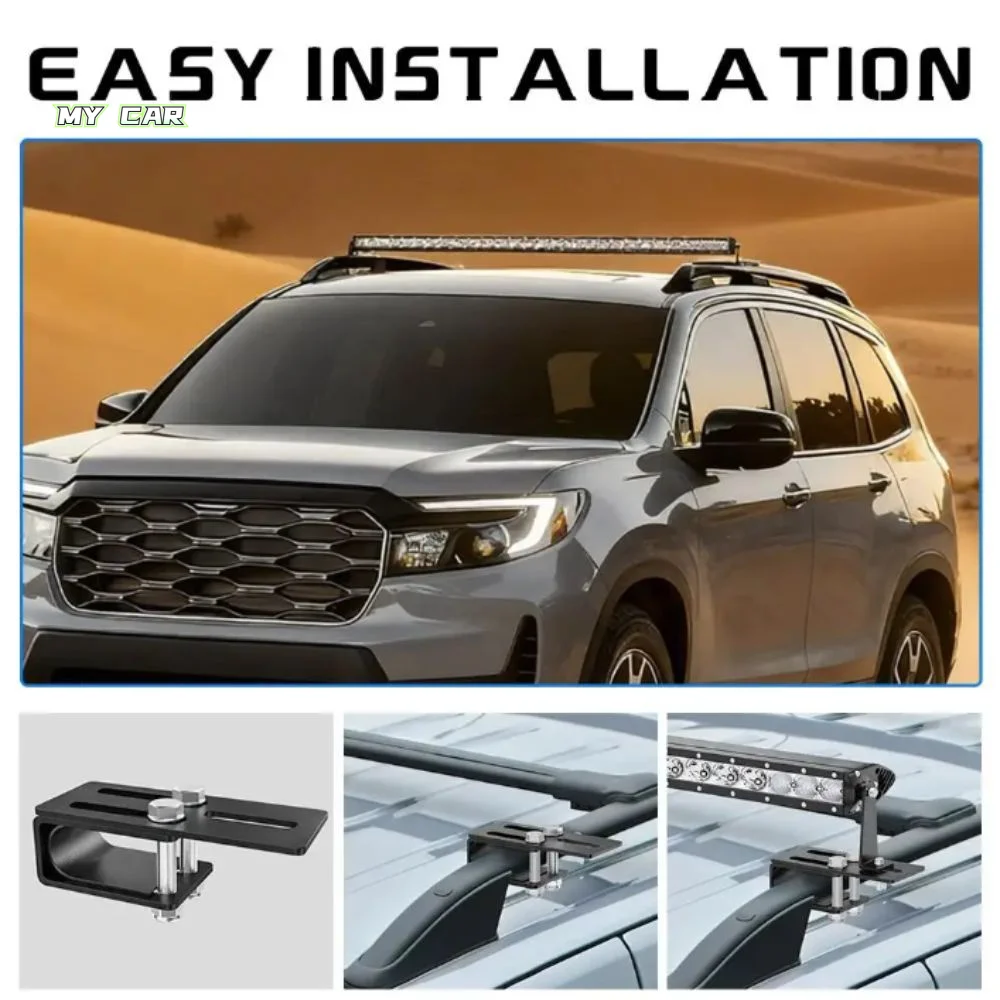 

Прочный железный кронштейн для багажника на крышу, установка без сверления, универсальный монтажный держатель на перекладине, сверхмощный регулируемый