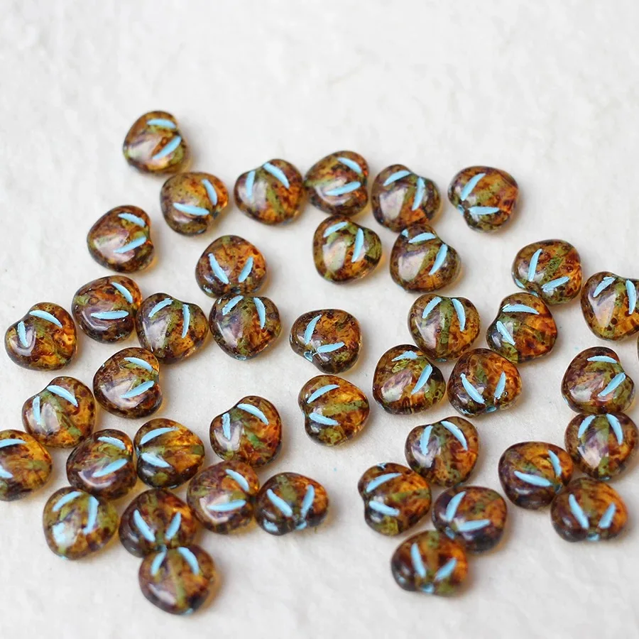 

10pieces 10*11mm handmade beadeds bracelet necklace earrings loose jewelry DIY semi-finished production