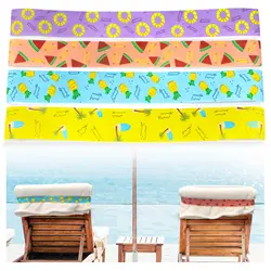2 Pcs Towel Bands for Beach Chairs Colorful Windproof Beach Towel Straps  Elastic Bed Sheet Storage Belt Durable Bands Cruise