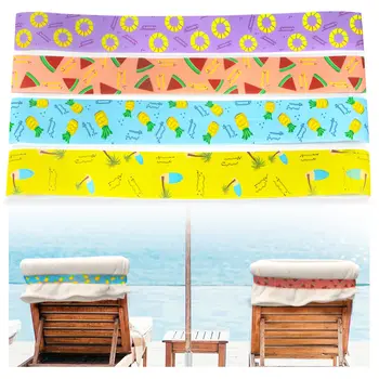 해변 의자용 수건 밴드, 다채로운 방풍 해변 수건 스트랩, 신축성 침대 시트 보관 벨트, 내구성 밴드 크루즈, 2 개 