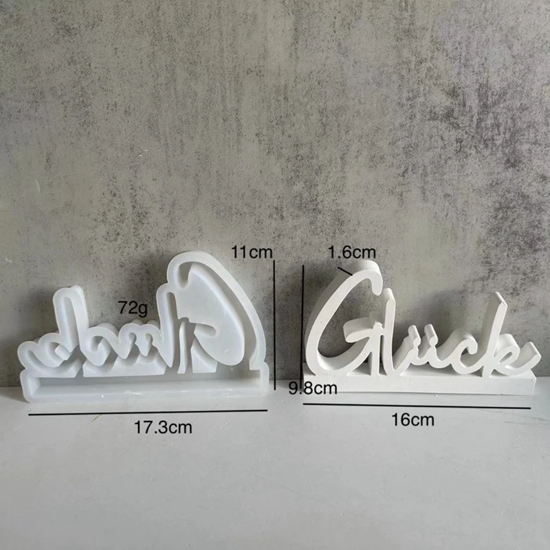 Lucky Alphabet Arrangement Silicone Mold Alphabet Furniture Arrangement Plaster Moulds Resin Casting Molds Making Kit