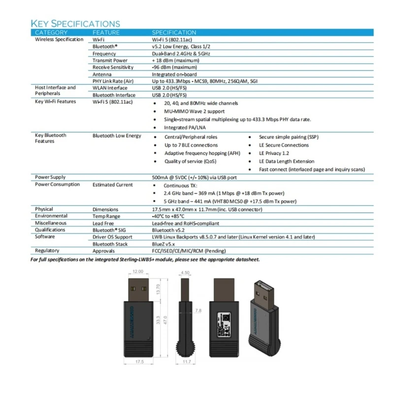 Driverfree USB WiFi Dongle ตัวรับสัญญาณ WIFI อะแดปเตอร์เครือข่าย LWB5 USB2.0