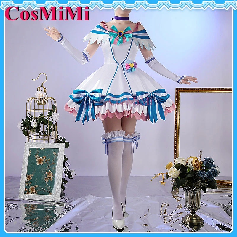 【Customized】CosMiMi Game Wonderful Precure! Cure Nyammy/Nekoyashiki Yuki Cosplay Costume Elegant Dress Party Role Play Clothing