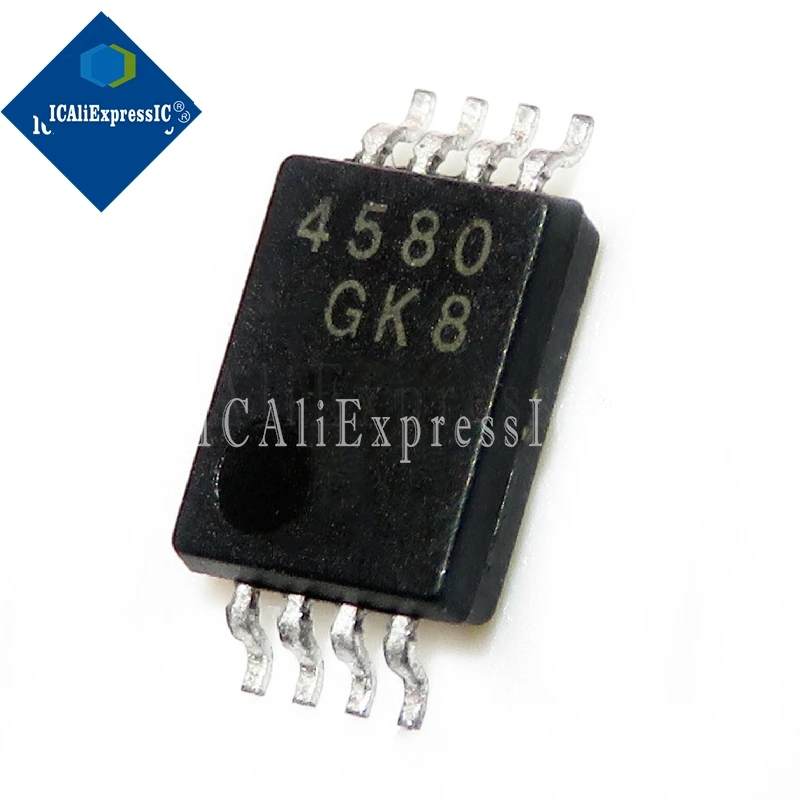 5pcs/lot NJM4580V-TE2 NJM4580V NJM4580 4580 MSOP-8 In Stock