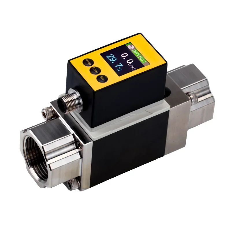 IO-Link Vortex Flow Meter SENTINEL FMV Dual Flow Temperature Display NPT1/2 Interface 16L/min