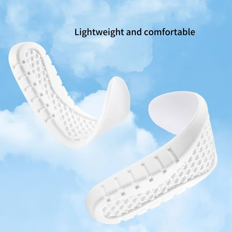 1 paar Höhe Erhöhen Einlegesohle Männer Frau Komfort Orthopädische Schuhe Einlegesohlen Echte EVA Weiß Nicht-Slip Schuh Pads Arch support Einsatz – Detail 3