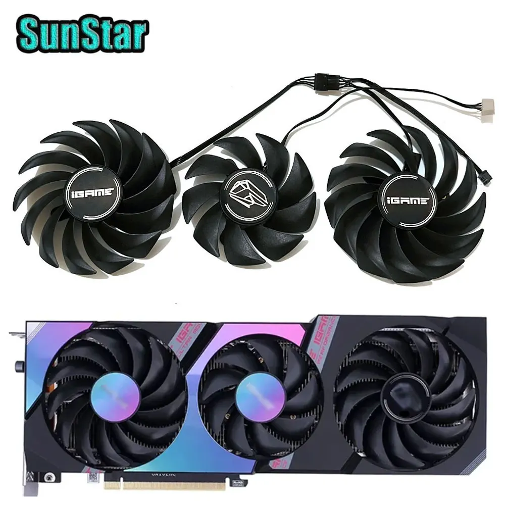 

NEW 90MM 4PIN RTX3070 RTX3080 GPU Cooler Fan For Colorful Geforce RTX 3060Ti 3070 3080 iGame Ultra Replacement Graphics card Fan