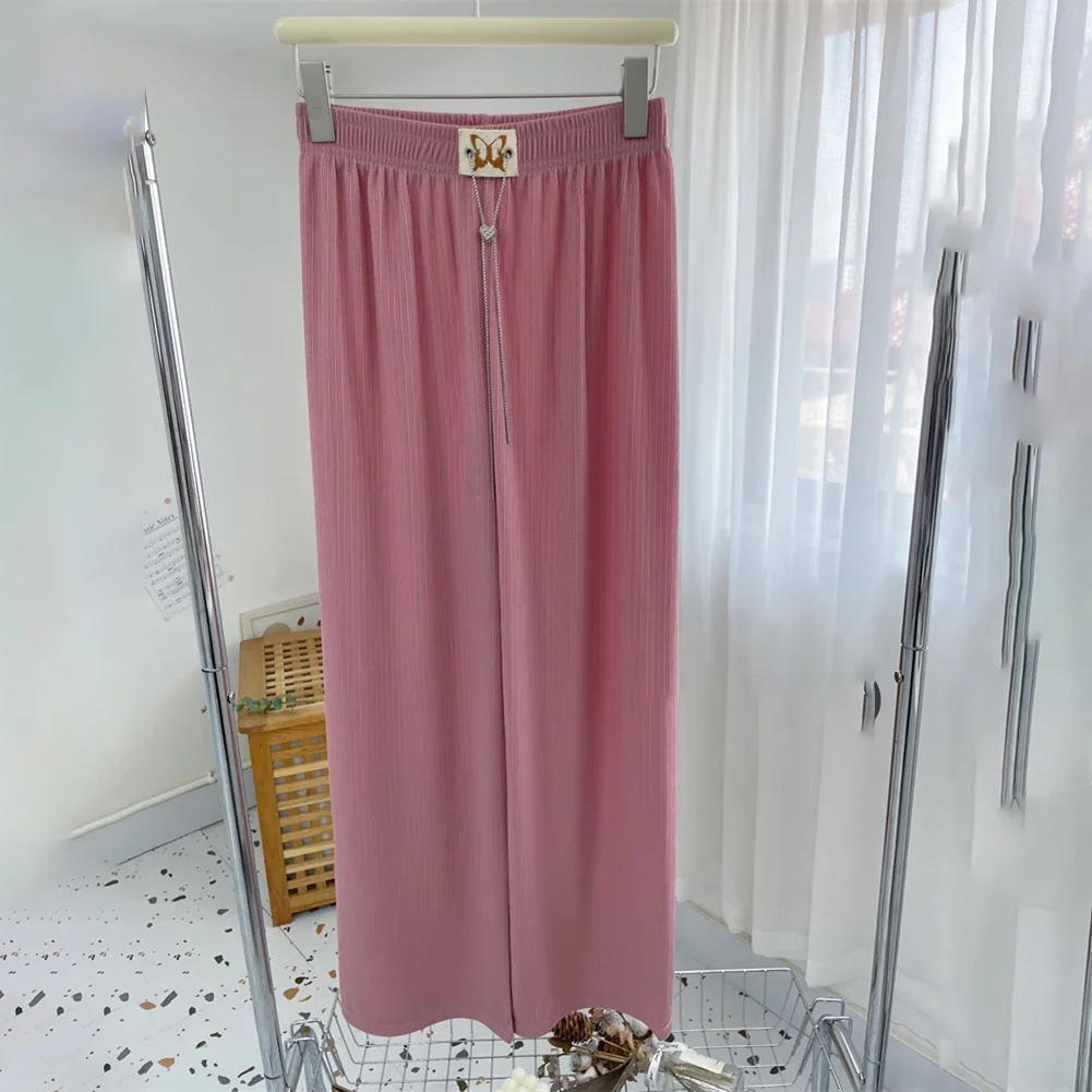 

Casual Outfits Purple Butterfly Chain Pants Women Casual Wide Leg Trousers Butterfly Chain Brand New Comfortable Fit