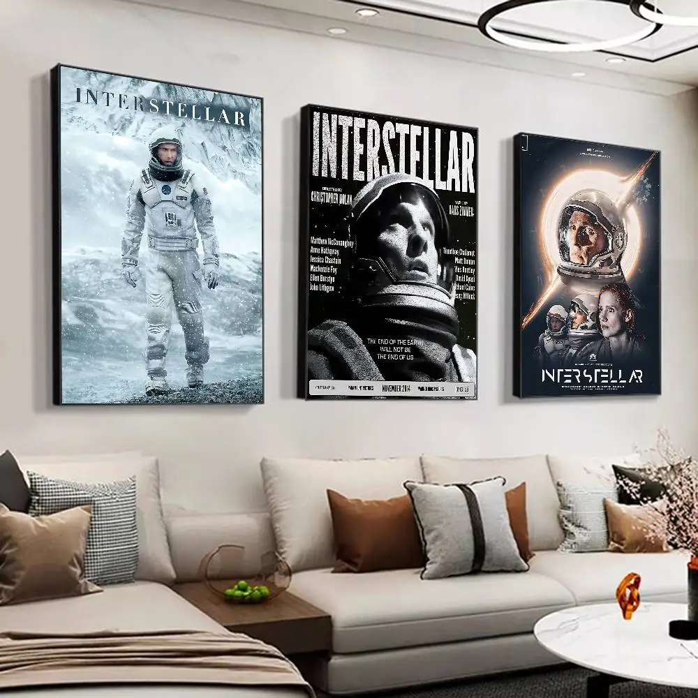 Classic I-Interstellar Sci-Fi Movie DIY Sticky Poster Waterproof Paper Sticker Coffee House Bar Home Decor