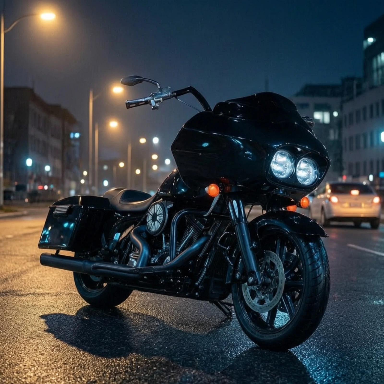 Front Fairing Shell Molded Fairing with Headlight Cutouts Motorcycle Part Long-Lasting Heavy-Duty for Custom Projects