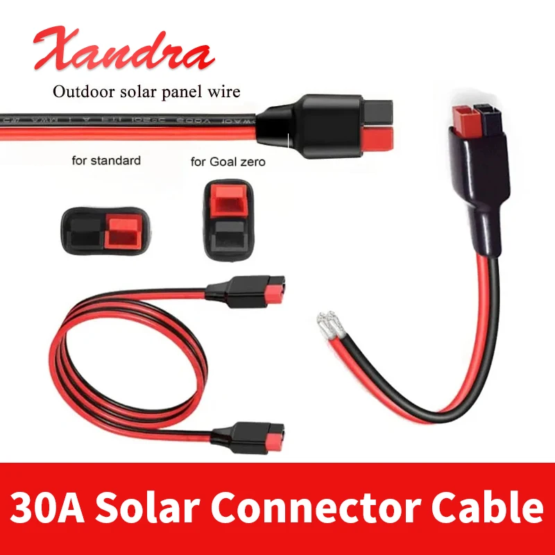 30A/45A Plug Solar Connector Cable 12AWG Male to Female Connection Cord Outdoor Energy Storage Electric Vehicles  Power Adapter
