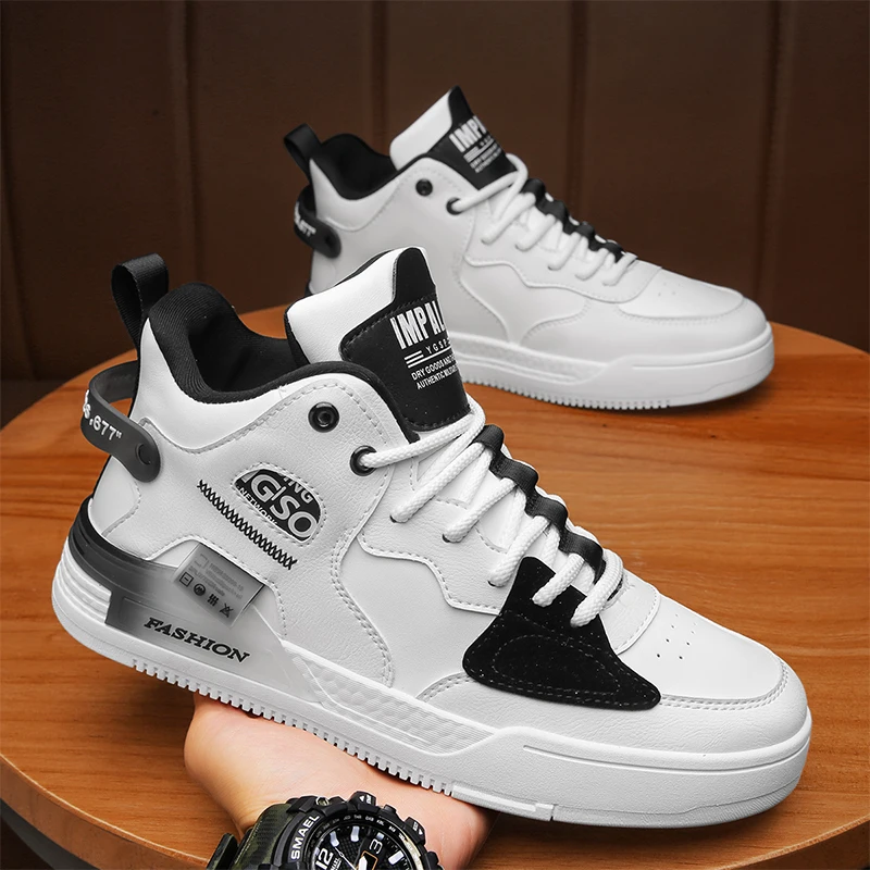 Merk Heren High-Top Sneakers Antislip Basketbalschoenen Van Hoge Kwaliteit Casual Schoenen Voor Heren Ademende Mannelijke Tennisschoenen