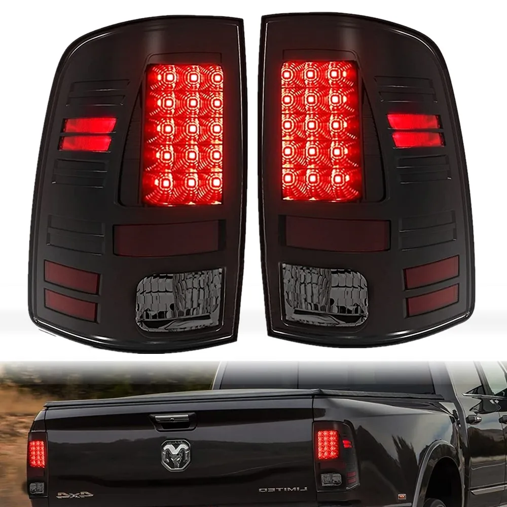 2pc Car Tail Light Assembly For Dodge Ram 1500 2500 3500 2009-2018 Rear Brake Parking Lights Taillights Plug And Play