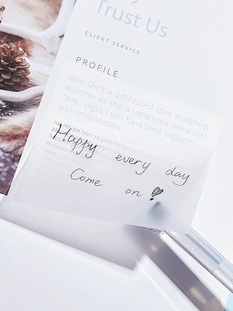 50 Sheets Of Transparent And Unobstructed Pet Sticky Notes  N Times Of Note Paper Student Learning Key Points Marked Notes