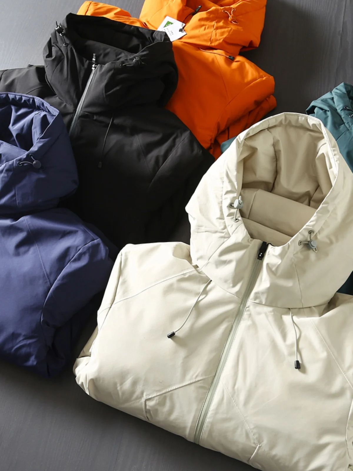 

Outdoor Function Warm White Du down Hooded Men's Winter Sports Jaet 3-Proof Technology Casual Leisure Thermal Puffer Coat