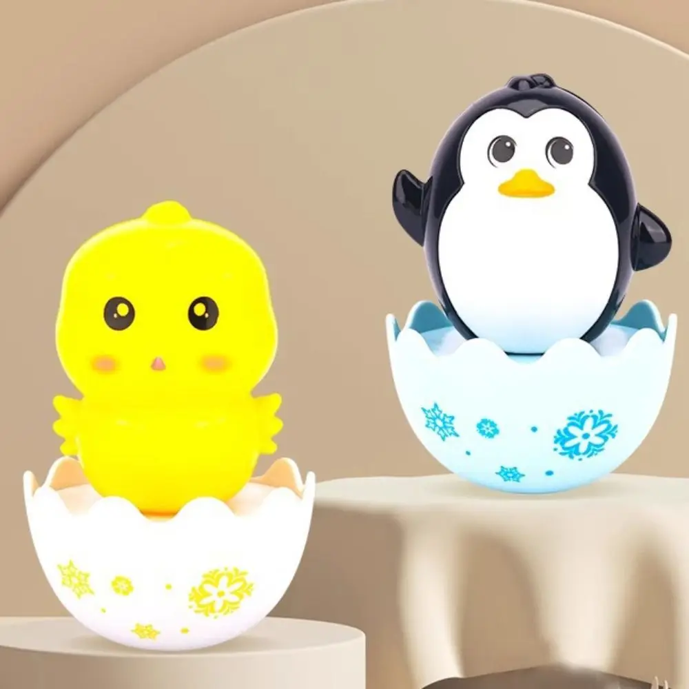 6 ชิ้น/เซ็ต ABS Little Penguin Tumbler ของเล่นโยกของเล่น Handmade Little Sheep Tumbler ของเล่นคอลเลกชันเดสก์ท็อปตกแต่ง