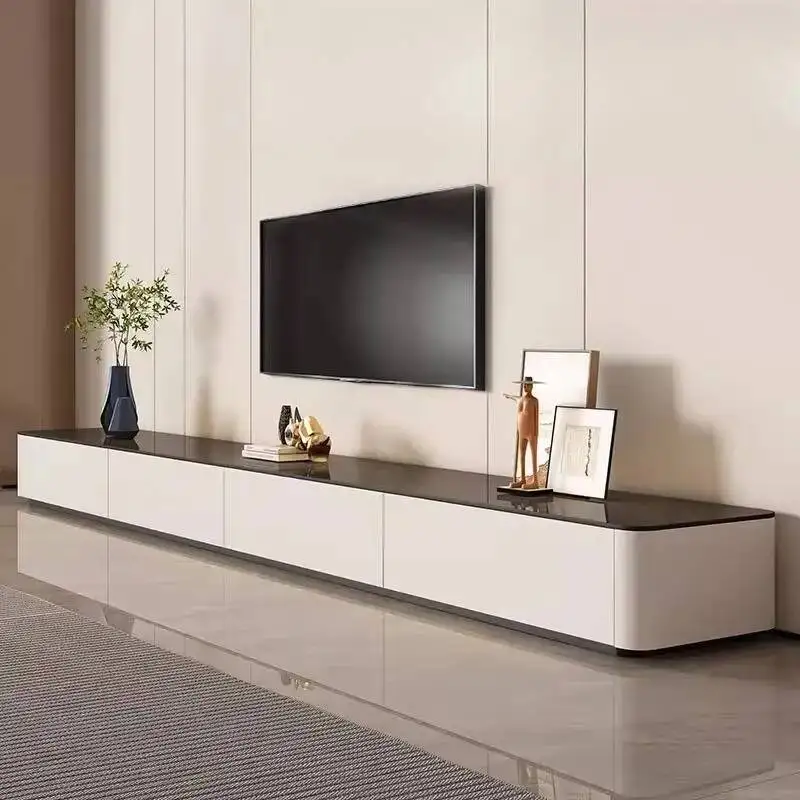 حامل تلفزيون ضيق عالمي رخيص وحديث وبسيط مصمم على الحد الأدنى حامل تلفاز أرضية منخفضة أثاث تلفزيون Mueble Para #5