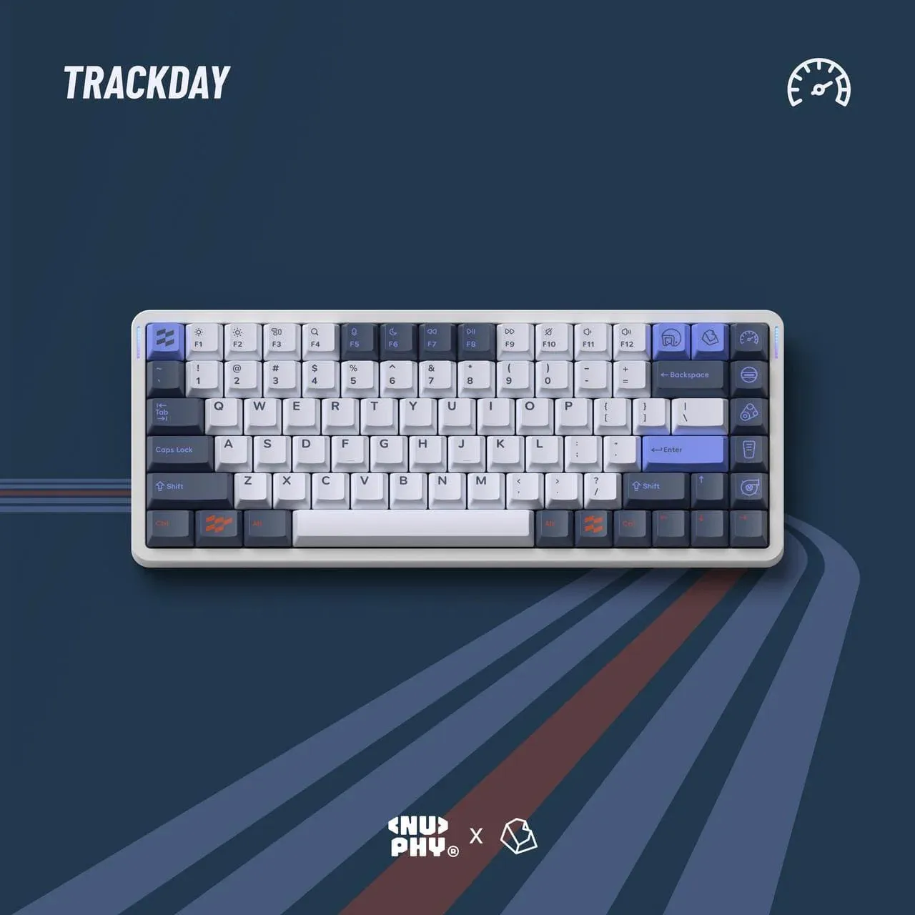NuPhy® x biip Berry Trackday Berry Profile Dye-Sub PBT keycaps