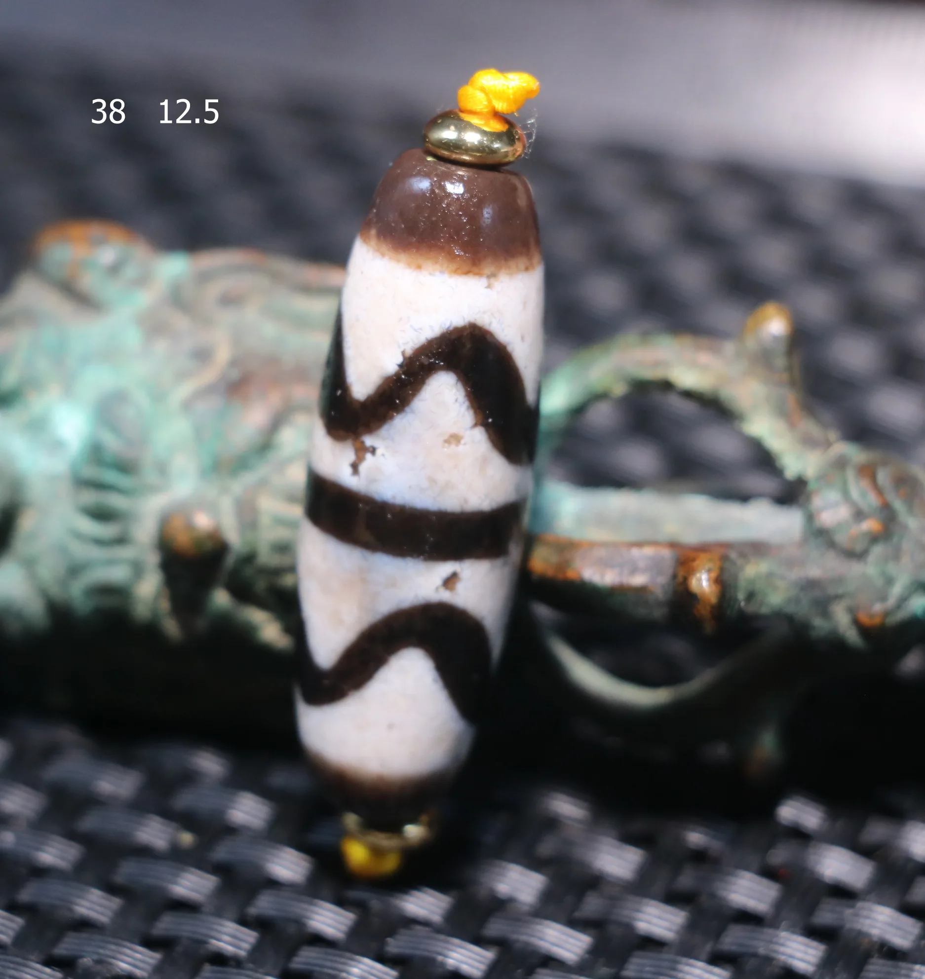 

4A Q Magic Energy Tibetan Top Old Agate Double Tiger Tooth dZi Bead Size Fit For Making Bracelet For Jewelry Amulet Timestown