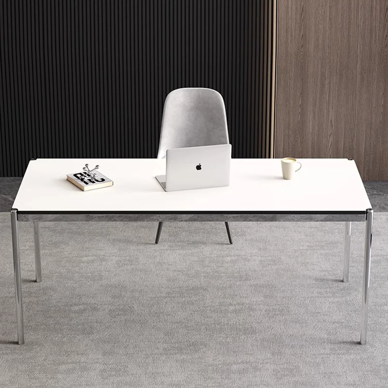 Meja Kantor Minimalis Estetis, Meja Komputer Eksekutif Berdiri, Meja Resepsionis Kantor, Desain Display, Escrivaninha, Perabot Rumah