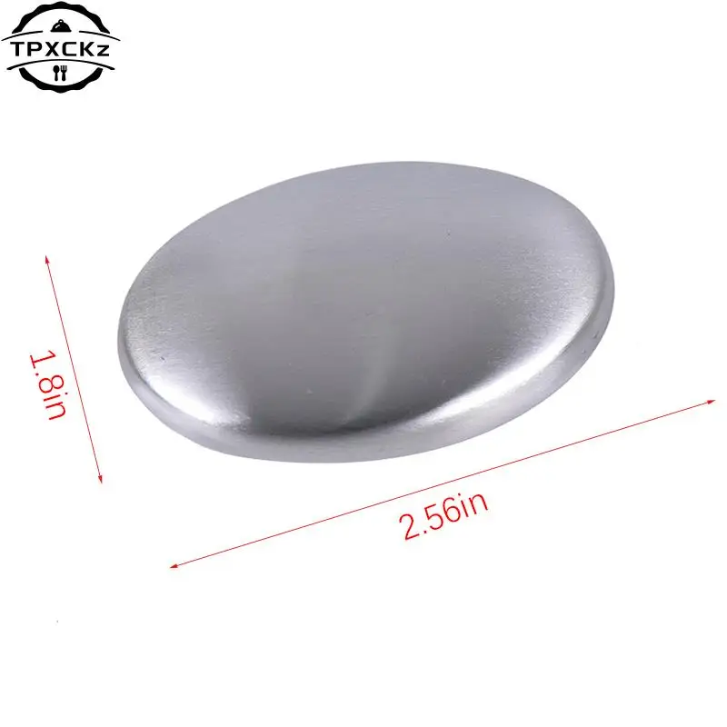 1pc Stainless Steel Soap Oval Shape Deodorize Smell From Hands Retail Magic Eliminating Odor Kitchen Bar Chef Soap