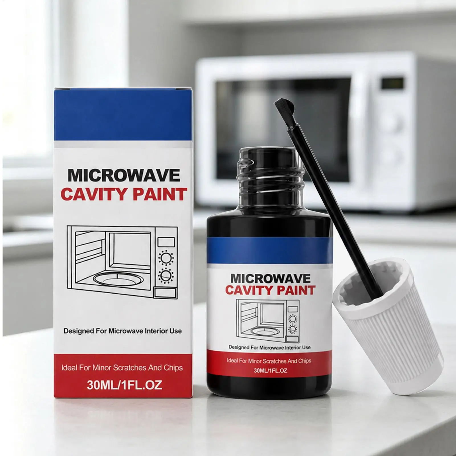 Heat Resistant Microwave Cavity Paint White Microwave Interior Touchs Up Paint Appliance Scratch Repair 30ml Kitchen Home Office