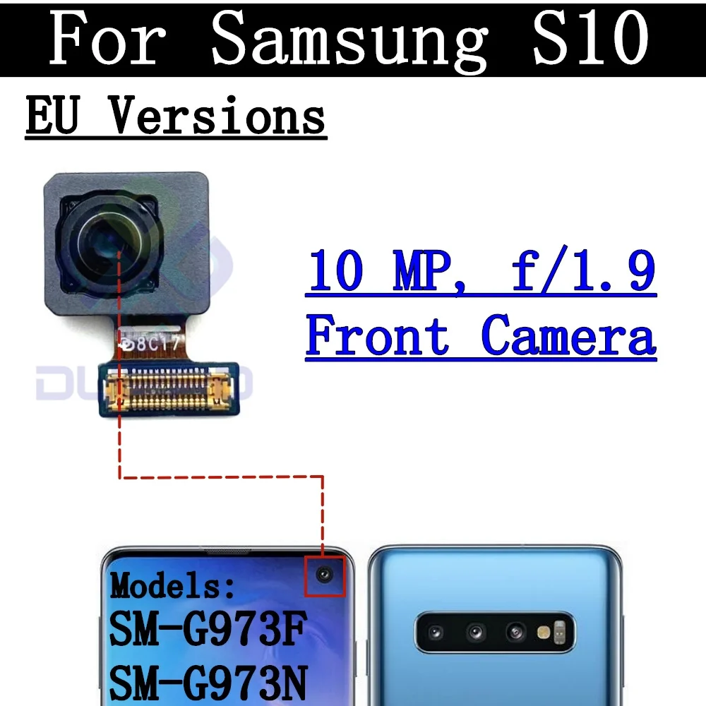 Front Selfie Camera Module For Samsung Galaxy S10 5G S10e S10+plus S20+ S20 Ultra S20 FE G988 G986 G981 G781 G977 G973