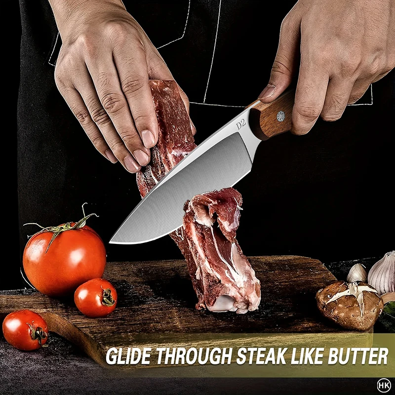 سكين صغير حاد عالي الصلابة مزورة، سكين محمول متعدد الوظائف للاستكشاف في البرية، سكين دفاعي KR9195