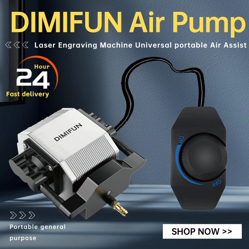 

Воздушный компрессор DIMIFUN 28 Вт, выход 60 л/мин, подходит для всех марок лазерных гравировальных станков с ЧПУ, профессиональных деревообрабатывающих инструментов