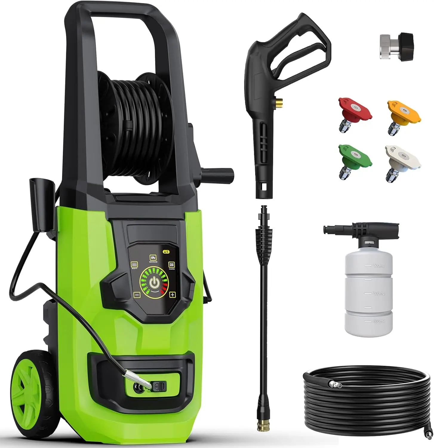 

Electric Pressure Washer - 5000 PSI 3.0 GPM Power Washer with Touch Screen Adjustable Pressure, 35FT Power Cord and 4 Different