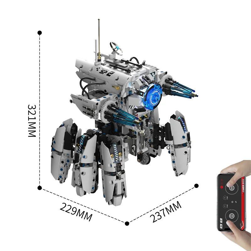 AUF LAGER MOC Technische Ferngesteuerte Science-Fiction-Kriegsmaschinen Bausteine Ziegelsteine Montage-Spielzeug für Kinder Geschenkset